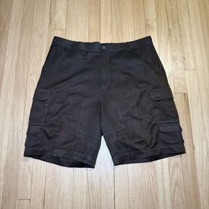 Vintage Tommy Bahama Silk Shorts Mens 38 Brown Cargo Pocket Lightweight Outdoors